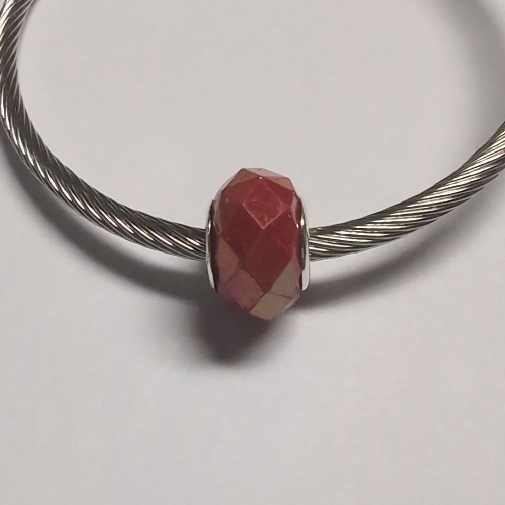 Red Faceted Charm‎ for Pandora Style Bracelet